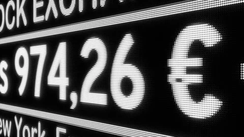Commodity exchange, price ticker with informations about oil and metal. Stock Footage 276176864