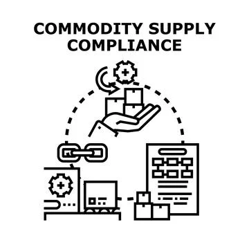 Commodity supply compliance management vector concept イラスト素材