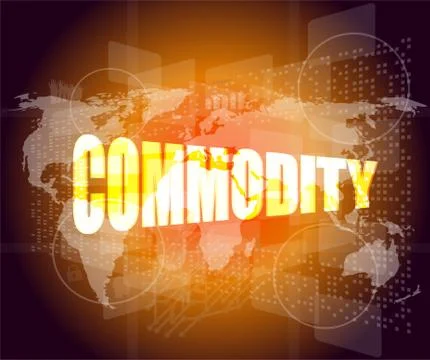 Commodity word on business digital touch screen Stock Illustration