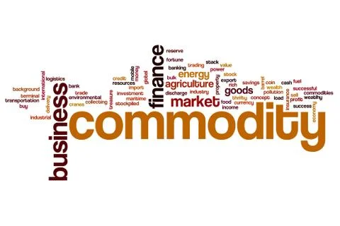 Commodity word cloud Stock Illustration