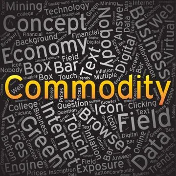 Commodity,Word cloud art background Stock Illustration