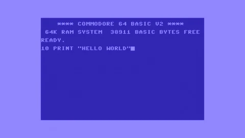 Commodore 64 simple program editorial Stock Footage 93670949