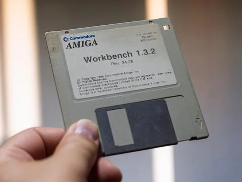 Commodore Amiga Workbench 1.3.2 Floppy Disk Foto stock