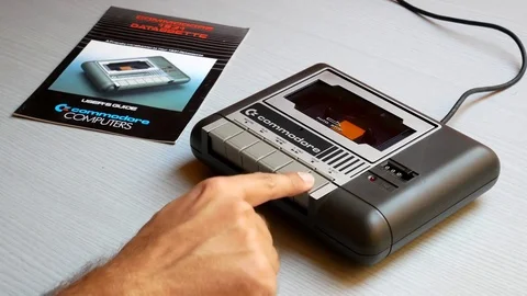 Commodore datassette Stock Footage 79321538