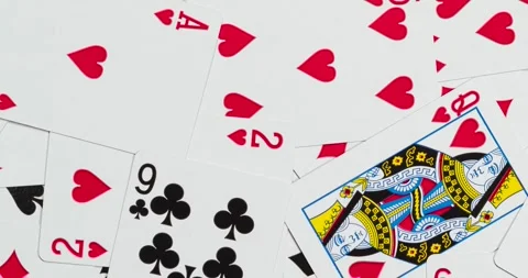 Common card deck background rotating Video stock 328319749