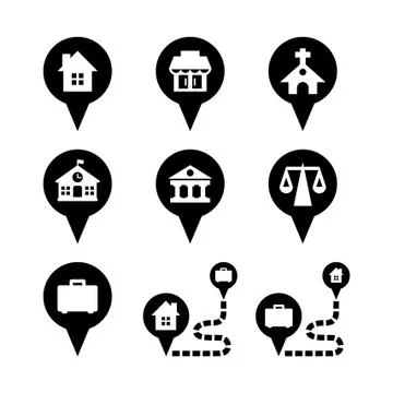 Common Circle Pins Stock Illustration