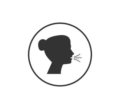 Common cold, cough, flu icon. Vector illustration, flat design. Stock Illustration