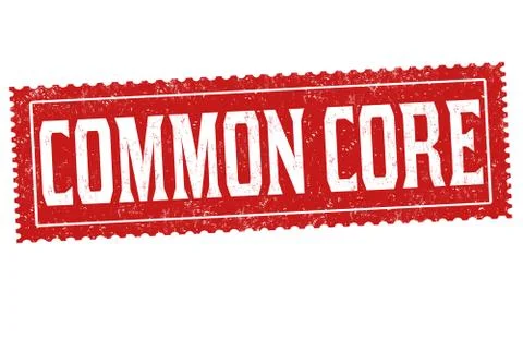 Common core grunge rubber stamp Stock Illustration