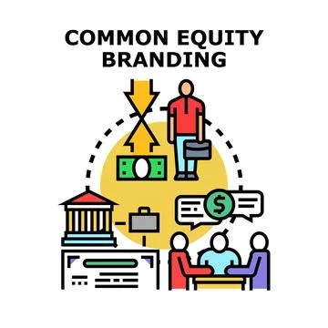 Common equity branding vector concept illustration Stock Illustration