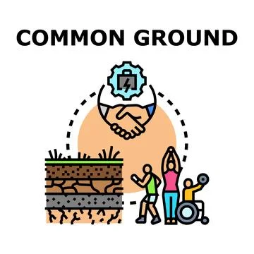 Common ground for diversity inclusion and collaboration Ilustración de archivo