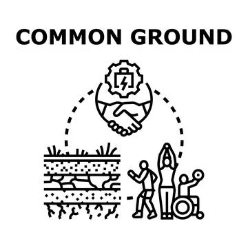 Common ground for diversity inclusion and collaboration Ilustración de archivo