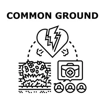 Common ground finding solution for divided opinions 스톡 일러스트