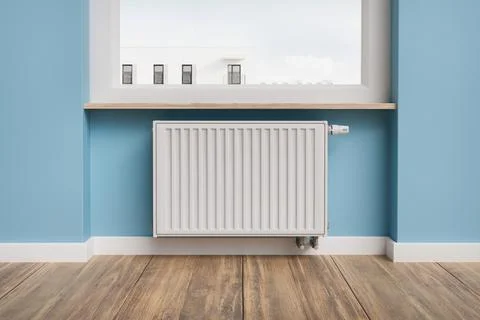 Common home panel heating radiator Illustrazione stock