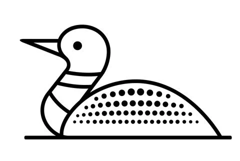 Common loon geometric logo Stock Illustration