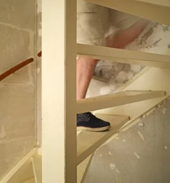 Common open Dutch staircase Foto stock