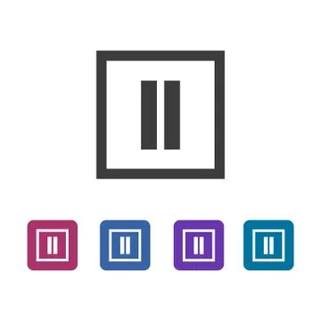 Common Pause Icon Stock Illustration