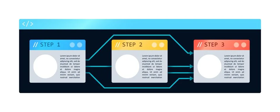 Common programming languages infographic chart design template Illustrazione stock