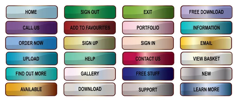 Common Web Button Stockillustratie