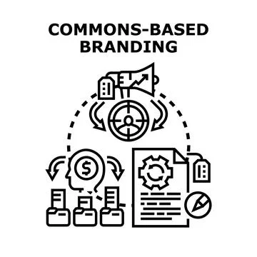 Commons based branding strategy loop concept Ilustração Stock