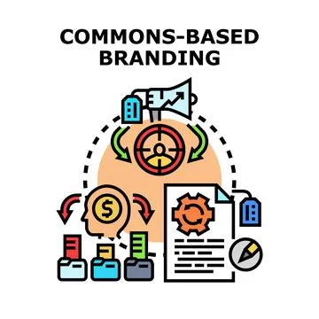 Commons based branding strategy loop concept Stock Illustration