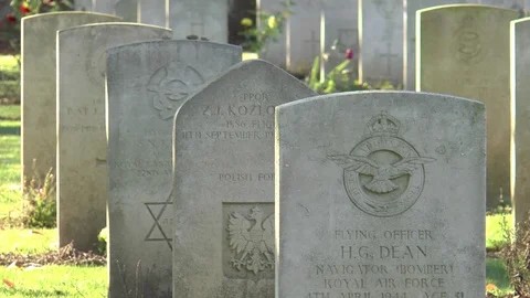 Commonwealth Airmen War Graves Budapest Stock Footage 100361370