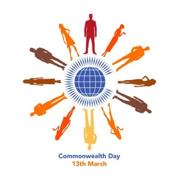 Commonwealth Day illustration Stock Illustration