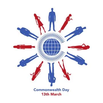 Commonwealth Day illustration Stock Illustration