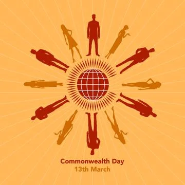Commonwealth Day illustration Stock Illustration