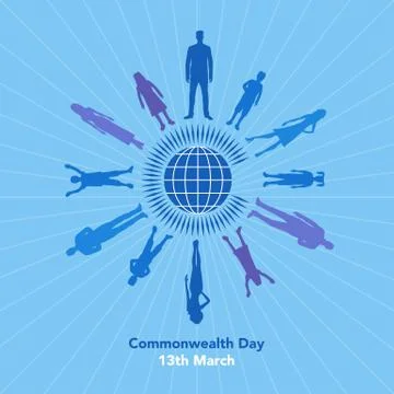 Commonwealth Day illustration Stock Illustration