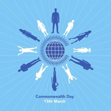 Commonwealth Day illustration Stock Illustration
