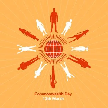 Commonwealth Day illustration Stock Illustration
