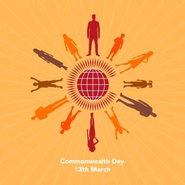 Commonwealth Day illustration Stock Illustration