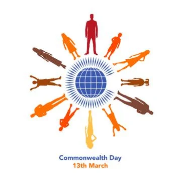 Commonwealth Day illustration Stock Illustration