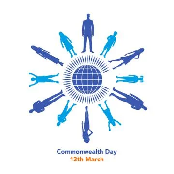 Commonwealth Day illustration Stock Illustration