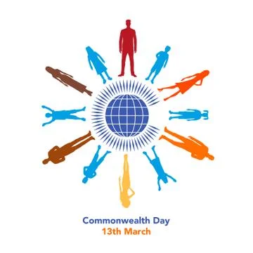 Commonwealth Day illustration Stock Illustration