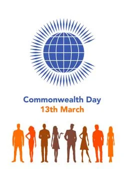 Commonwealth Day illustration Stock Illustration