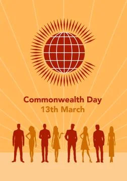Commonwealth Day illustration Stock Illustration