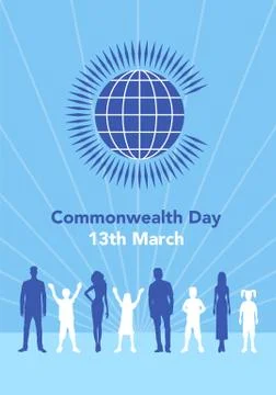 Commonwealth Day illustration Stock Illustration