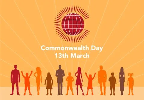 Commonwealth Day illustration Stock Illustration