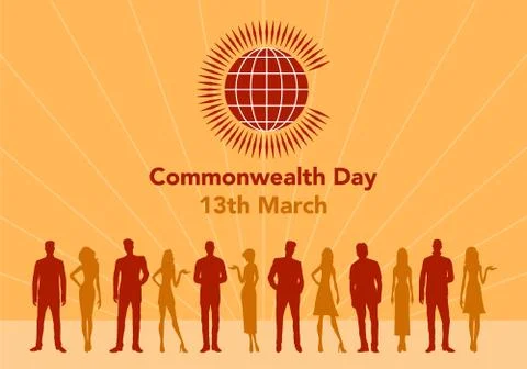 Commonwealth Day illustration Stock Illustration