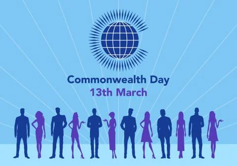 Commonwealth Day illustration Stock Illustration