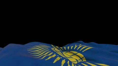 Commonwealth fabric flag waving on the wind loop. Commonwealth embroidery sti Video stock 195012449