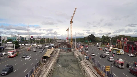 Commonwealth Highway with construction Stock-Footage 124573745