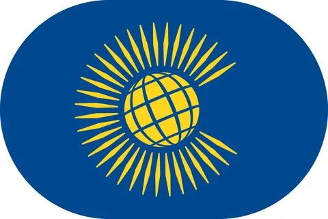 Commonwealth of Nations flag in flat oval design Stock Illustration