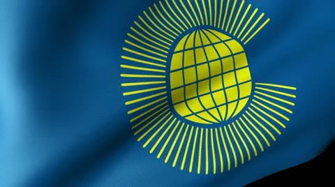 Commonwealth of Nations Flag Waving Stock Footage