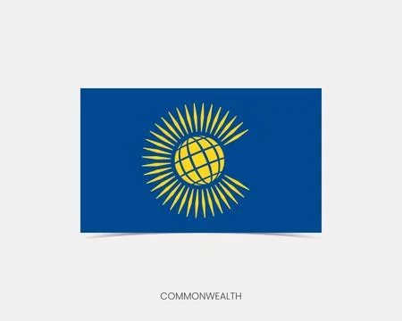 Commonwealth Rectangle flag icon with shadow. 스톡 일러스트