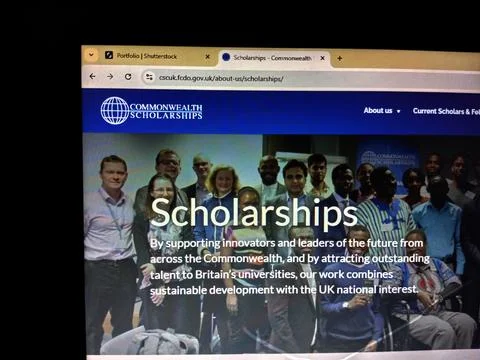 Commonwealth Scholarship website user interface 写真素材