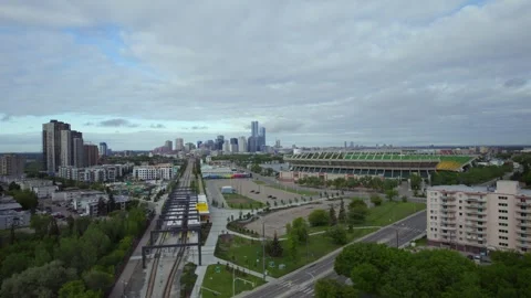Commonwealth Stadium in Edmonton, AB, Canada, Morning of June 9th, 2024 Stock Footage 277314084