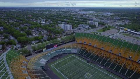 Commonwealth Stadium in Edmonton, AB, Canada, Morning of June 9th, 2024 Stock Footage 277314867