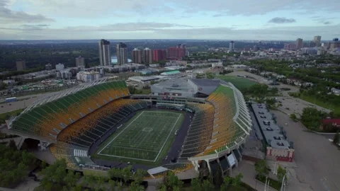 Commonwealth Stadium in Edmonton, AB, Canada, Morning of June 9th, 2024 Stock Footage 277314873